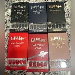 Red Aspen Nail Dashes set of 6